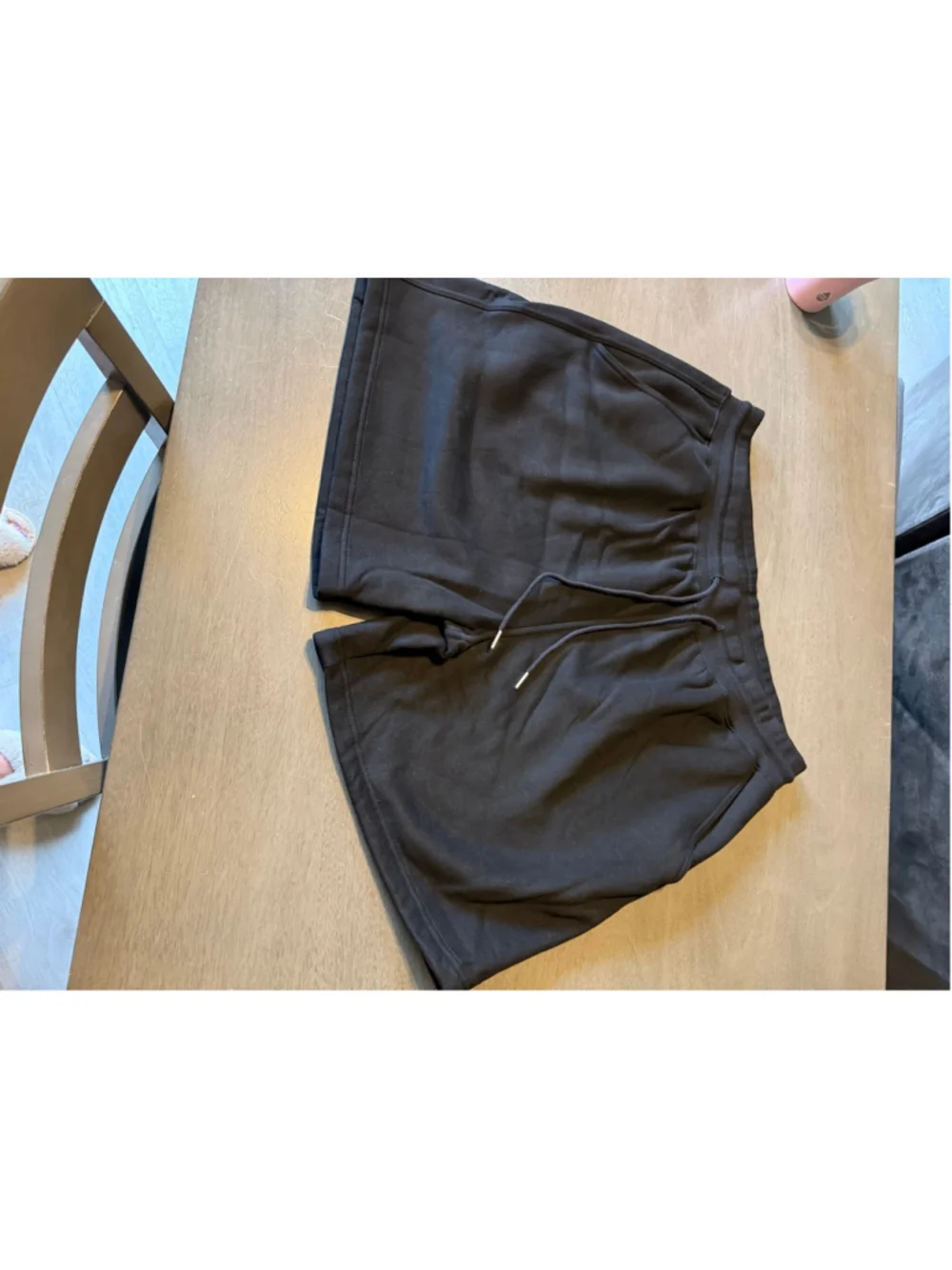 Women's Comfort Black Fleece Shorts 2XL